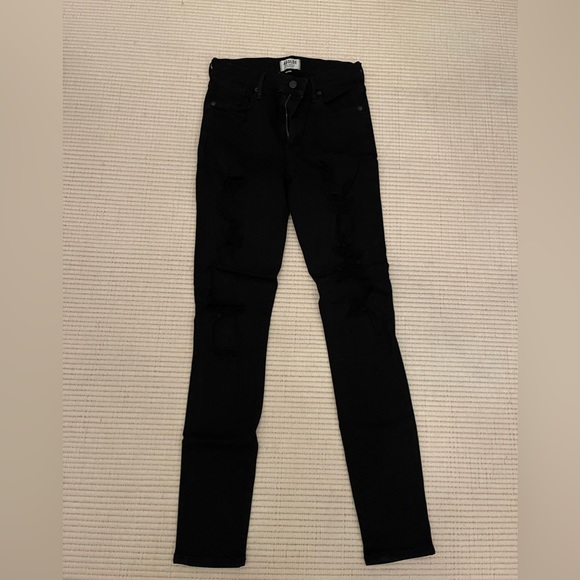 Agolde ripped black skinny jeans - Picture 1 of 2